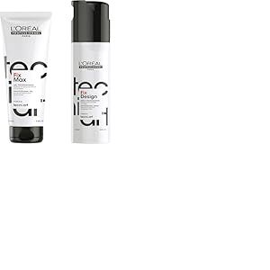 L'Oréal Professionnel, Duo Styling Fixation Extra Forte & Tenue Longue Durée, Pour Tous Types de Cheveux, Spray Coiffant Fixant + Gel Sculpture Fix Max, Non Gras ni Collant, Tecni Art