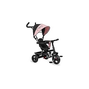 Tricycle pour Enfants MoMi Iris 5 en 1 avec Fonction Poussette, pour Les Enfants de 9 Mois à 5 Ans, siège 360° avec Harnais de sécurité à 3 Points, Repose-Pieds, Pare-Soleil