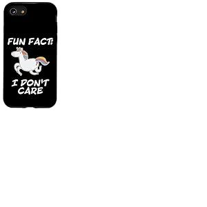 Fun Fact Licorne I Don't Care &ndash; Donne Licorne dr&ocirc;le Coque pour iPhone SE (2020) / 7/8