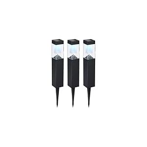 Grundig Éclairage de jardin solaire 1 Piece – Lampe de jardin à énergie solaire – LED d’extérieur – Noir