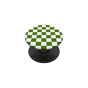 Motif damier vert classique à carreaux PopSockets PopGrip Adhésif