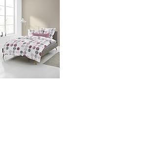 Bierbaum Parure de lit en Flanelle Fine 4153 - Conçu en Allemagne - Fraise 60-155 x 220 cm + 80 x 80 cm - Taille Confortable