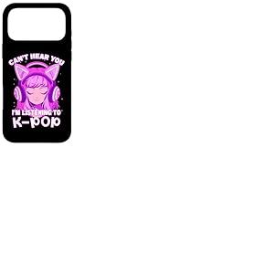 Cute Girl Graphic Tee Can't Hear You I'm Listening to Kpop Coque pour iPhone 17 Pro Max