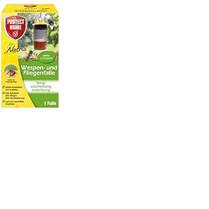 PROTECT HOME Natria - Piège pour guêpes et mouches sans poison, 1 piège pour guêpes et guêpes, support mural inclus (liquide non inclus)