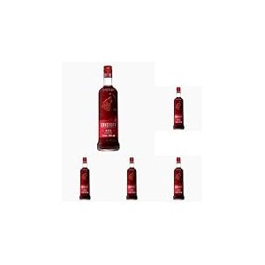 ERISTOFF Liqueur de Vodka Red, 18% Vol, 70cL / 700mL, Spirit Vodka aux Arômes de Baie de Prunelle (Lot de 5)