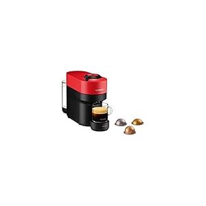 Krups Nespresso VERTUO Pop XN9205 Cafetière à capsules Machine à expresso, 4 tailles tasses, technologie Centrifusion, 35% plastique recyclé, Spicy Red