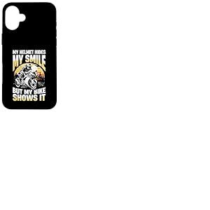 Mon Casque Cache Mon Sourire mais Mon vélo Le Montre Coque pour iPhone 16 Plus