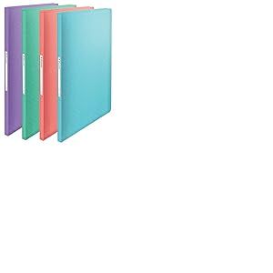 Esselte - Porte-vues A4 avec 60 Pochettes, Capacité 120 Feuilles, Rangement & Présentation de Documents, Maison / Bureau, Motif Texturé, Gamme Colour'Breeze, Coloris Assortis, 626234