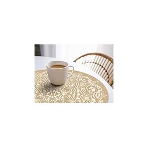 Viniliko Lot de 4 Sets de Table Mandala Shanti 4u-[Diam] 40 cm