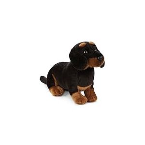 Peluche Living Nature - Chien teckel en peluche (20 cm)