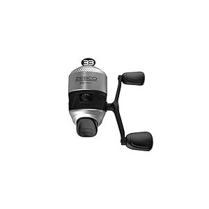Zebco Moulinet de pêche Spincast 33 - Taille 10 - Récupération à droite ou à gauche - Alerte de touche intégrée - Engrenages entièrement métalliques durables - Pré-enroulé avec ligne cajun de 1,8 kg -