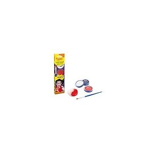 Jovi - Maquillage pour Enfants Scary, Étui de 3 flacons de 8 ML, Maquillage en crème, Couleurs Blanc, Rouge et Noir, Comprend Une éponge de Maquillage et Un Pinceau Plat (174SC)