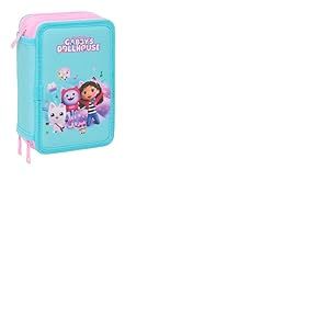 GABBY'S Dollhouse - Trousse Scolaire avec 37 Outils Inclus, Trousse pour Enfant, id&eacute;ale pour Les Enfants de 5 &agrave; 14 Ans, Confortable et Polyvalente, qualit&eacute; et r&eacute;sistance, 12,5 x 5,5 x 19,5 cm