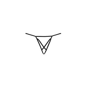 Teyli Culotte Ouverte à l'entre Jambe - String Ouvert à l'entrejambe Femme Sensuel. Noir XXL