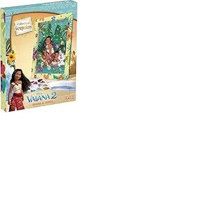 Lansay | COLLECTION SEQUINS – Disney - VAIANA & SIMEA | Kit Créatif Enfants avec Cadre Illustré, Sequins, Épingles et Compartiment de Rangement | Décorations à Réaliser Dès 7 Ans | Activité Manuelle