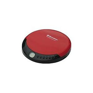 Roadstar PCD-435NCD/RD Discman, Lecteur CD, CDA, CD-R, CD-RW, Portable avec Écouteurs Inclus, sans Fil, Écran LCD, Piles, Rouge