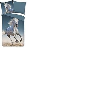 1-Personne Housse de Couette 135x200cm Flanelle nr:10016 Bleu