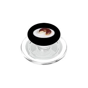 Donut givr&eacute; au Chocolat avec bouch&eacute;e manquante sur l'assiette PopSockets PopGrip pour MagSafe
