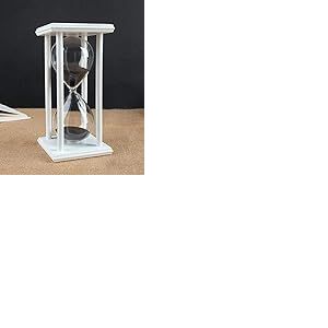 Lodunsyr Minuterie Sablier pour 30 Minutes D&eacute;coration Sablier Minuteur 30 Minutes Festival Ornement pour Cuisine Restaurant Salon Accueil Placard Bureau Chambre F&ecirc;te No&euml;l Nouvel an Hourglass Noir