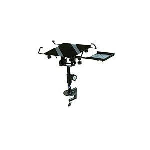 QUIK LOK - LPH/T SUPPORT POUR ORDINATEUR PORTABLE AVEC FIXATION SUR TABLE, r&eacute;glable en hauteur, angle vertical et horizontal, tablette pour souris amovible, couleur noire