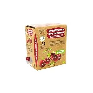 Jus de griottes bio direct, 3 litres - 100% de griottes européennes - Griottes végétalien, sans sucre ajouté, sans édulcorants (conformément à la législation)