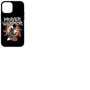 T-Shirt Guerrier De Pri&egrave;re Dieu J&eacute;sus Chr&eacute;tien Noir Coque pour iPhone 12 Mini