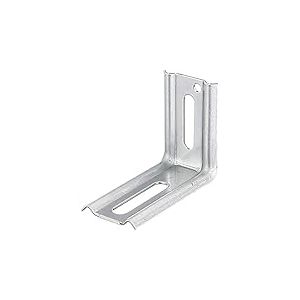 Alberts 866228 Équerre réglable | angle de 90°, emboutie, avec trou oblong | galvanisée Sendzimir | 70 x 50 x 30 mm | kit de 50