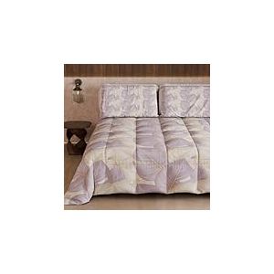 PETTI Artigiani Italiani - Couette Une Place et demie d'hiver, Couette 1 Place et demie, Couette Double Face Couleur Unie et Impression num&eacute;rique Tropicale Lilas, fabriqu&eacute;e en Italie