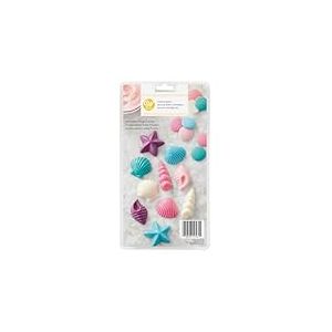 Wilton Moule à Candy Coquillages, Moule Chocolat ou Candy Melts pour la Confection de Coquillages en 3D Diy Décoration des Gâteau