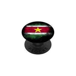 Suriname, Drapeau du Suriname, Drapeau du Suriname. PopSockets PopGrip Adh&eacute;sif