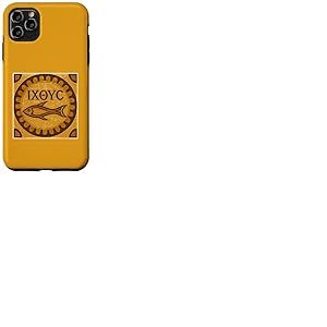 Ichthys Poisson Symbole Embl&egrave;me Chr&eacute;tien Pr&eacute;coce pour J&eacute;sus Christ Coque pour iPhone 11 Pro Max