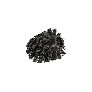 WENKO Brosse de Rechange Noir avec Adaptateur Ø 8 cm - Ø 8 cm, pour Les Ensembles WC, Plastique, 8 x 9.3 x 8 cm, Noir