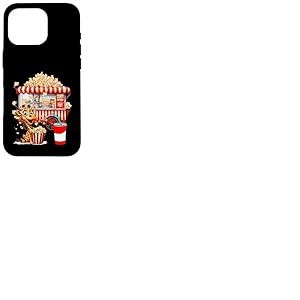 Vintage Baby Girafe Mangeant Snack Popcorn Movie Night Coque pour iPhone 16 Pro