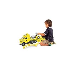 Wader Magic Truck Technic Camion avec Plate-Forme Et Rouleau Compresseur