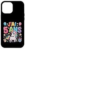 Enfant Licorne Enfant 5ans Anniversaire Garcon Fille Licorne Coque pour iPhone 12 Pro Max