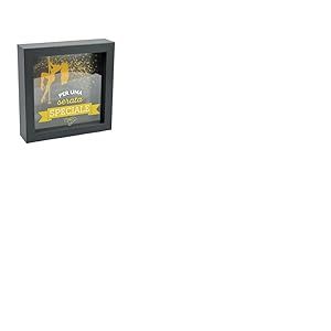 Tirelire décorative pour Une soirée spéciale, Cadre Noir 16 x 16 cm, Design doré