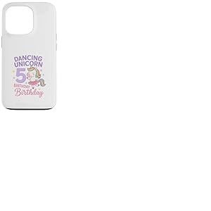 Licorne dansante Magique 5&egrave;me Anniversaire Coque pour iPhone 13 Pro