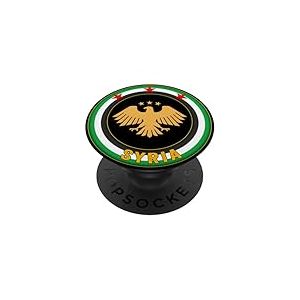 Logo de la Syrie, drapeau de la Syrie, drapeau de la Syrie. PopSockets PopGrip Adhésif
