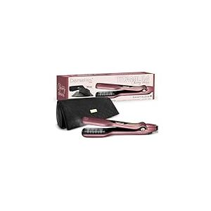 Demeliss SAINT ALGUE - Coffret Lisseur Vapeur Titanium - Collection Cherry Chérie - Comprend un Tapis-Trousse 2 en 1 - Lissage Haute Performance, Hydratation Intense - Pour Tous Types Cheveux