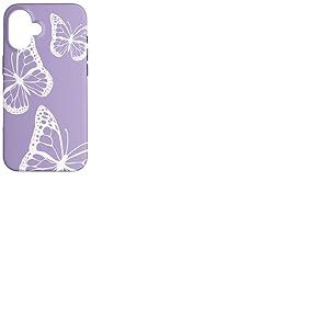 Violet Rose Papillon Lavande Papillon Lilas Monarque Coque pour iPhone 16