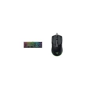 Razer BlackWidow V4 X - Clavier Gaming m&eacute;canique Chroma RGB AZERTY-Layout | Noir & Cobra - Souris Gaming Filaire avec Chroma RGB Noir