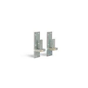 Alberts 311049 Gond sur platine | dans les modèles avec crochet DI ou DII | passivé | cote axe Ø20 mm | platine 167 x 60 mm | Set de 2 pièces