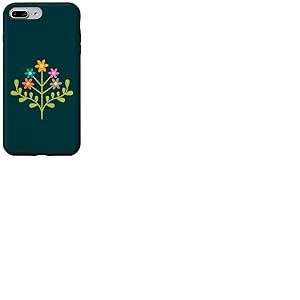 Tami Daisy, Fleur rétro Moderne du Milieu du siècle, Couleurs Arc-en-Ciel Coque pour iPhone 7 Plus/8 Plus