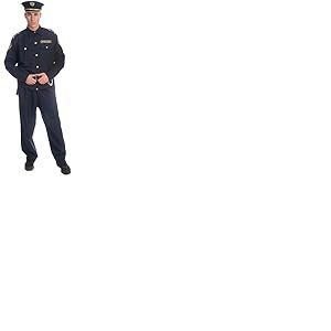 Dress Up America Costume de police pour adultes - Chemise, pantalon, chapeau, ceinture, étui à pistolet et menottes Cop Set