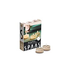 SPAAS 24 Clearlights parfum&eacute;es, bougies chauffe-plats cup transparente, &plusmn; 4,5 heures - Morning Breeze