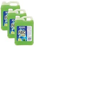 PAIC Liquide Vaisselle Fra&icirc;cheur Citron Vert, Action Nettoyante, D&eacute;graissante et Anti-Odeur, Format &Eacute;conomique, Bidon de 5L (Lot de 3)