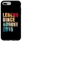 Cadeau d'anniversaire vintage pour 10ème anniversaire – Légende depuis août 2015 Coque pour iPhone 7 Plus/8 Plus