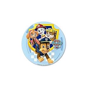Dekora - Disque en Sucre Comestible pour la Décoration de Gâteau Paw Patrol, (Pat' Patrouille) 20 Centimètres