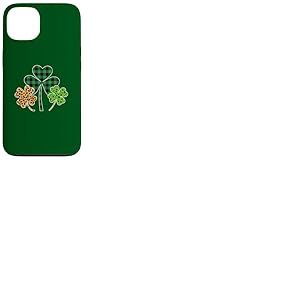 Three Clover Shamrocks Leopard Buffalo Plaid St Patrick Coque pour iPhone 13