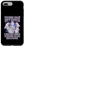 Touching Grass ISN&rsquo;t Enough Chat M&egrave;me Humour Protest Coque pour iPhone 7 Plus/8 Plus